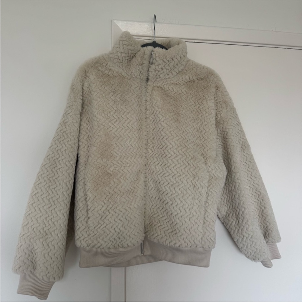 Abercrombie & Fitch Beige Teddy Jacket